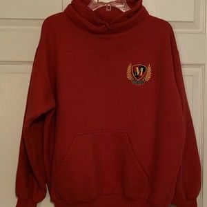 Disney Store Mickey Mouse Embroidered Sweatshirt Adult Size Medium Red